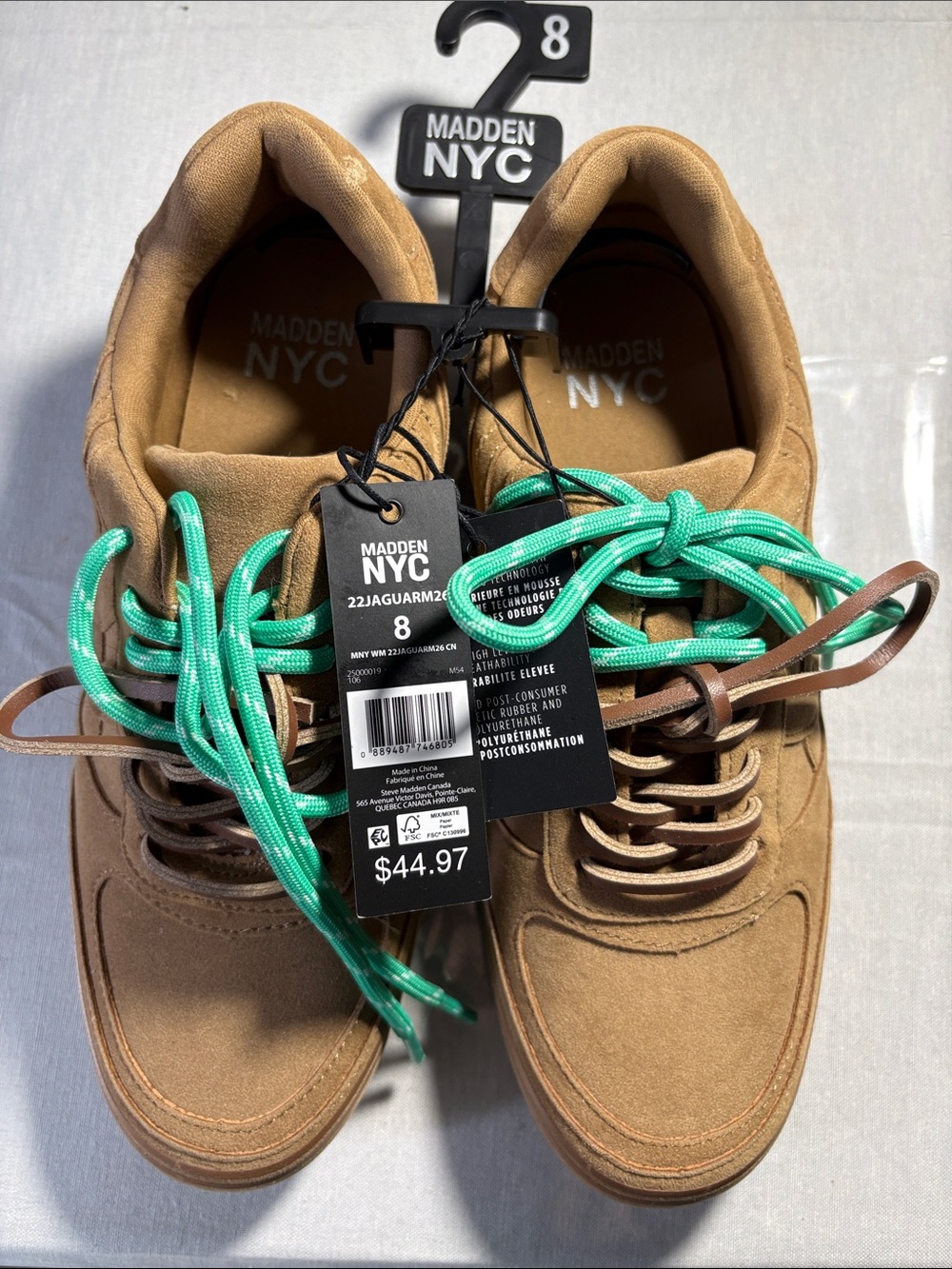 NEW Women's Madden NYC Tan Low-Top Sneakers
